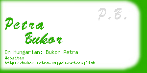 petra bukor business card